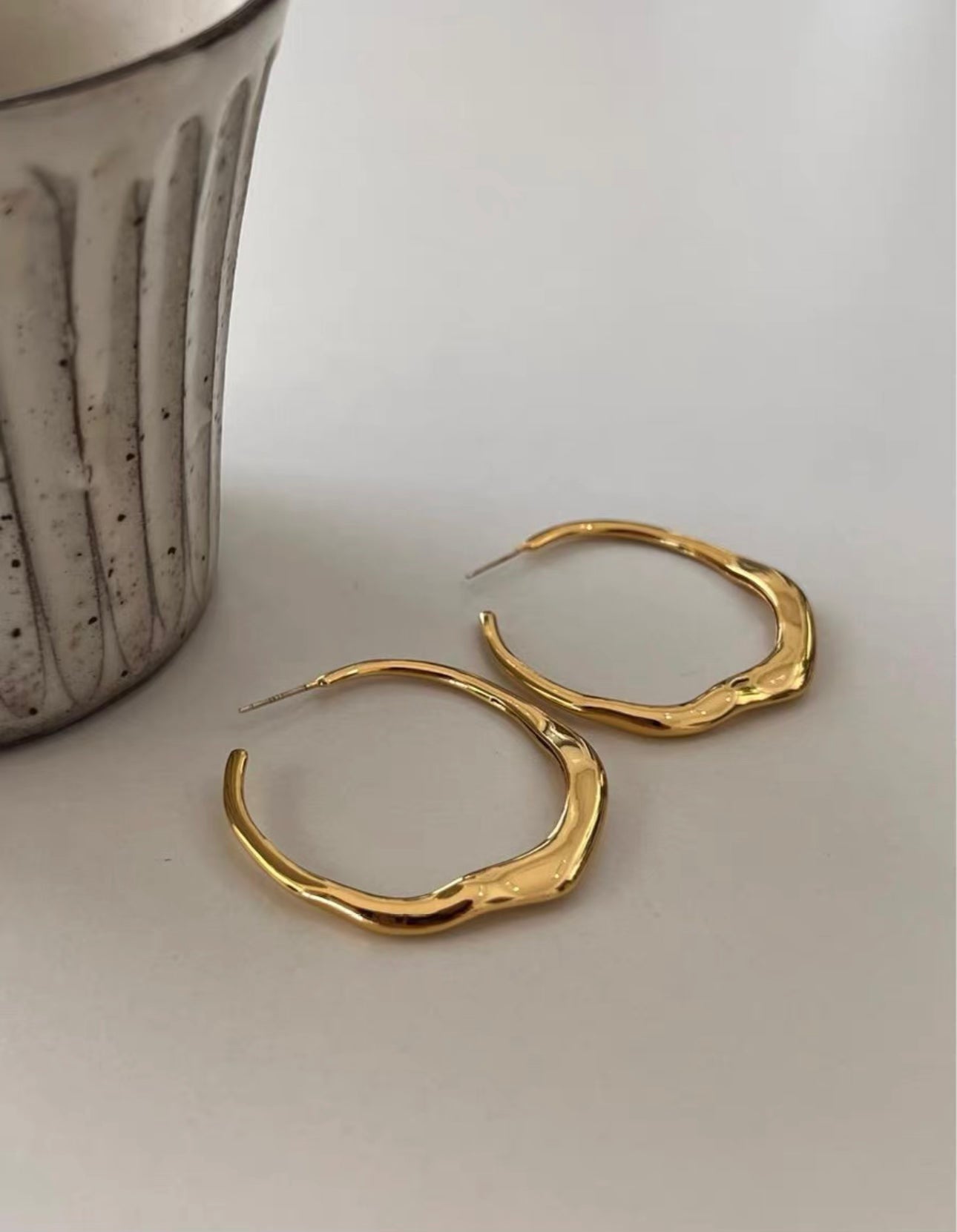 Earrings - Golden Hoops