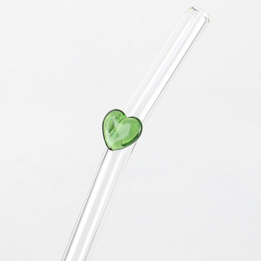 Groen hart rietje