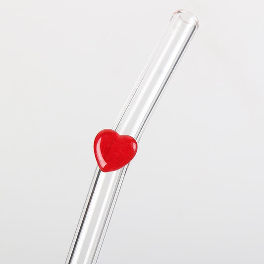 Rood hart rietje
