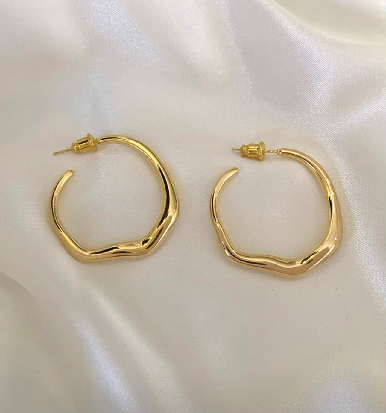 Earrings - Golden Hoops