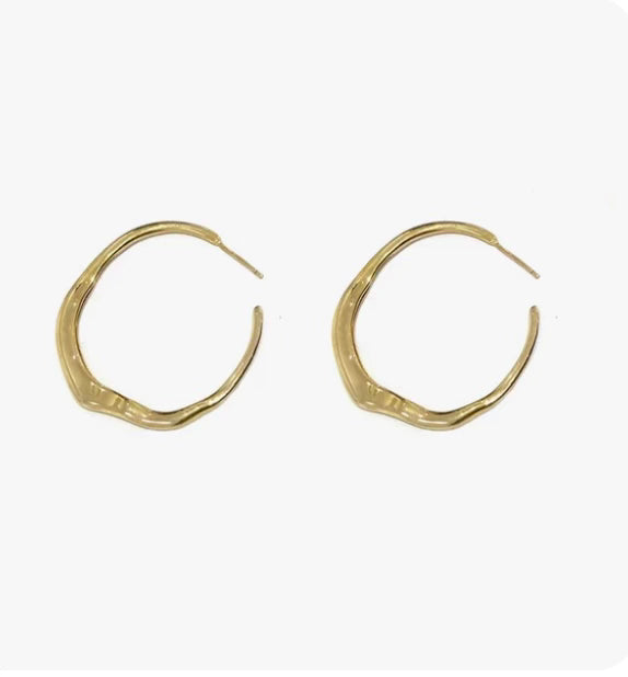 Earrings - Golden Hoops